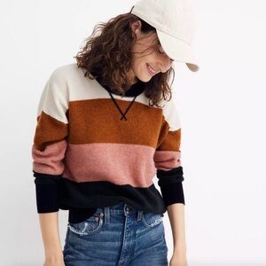 Madewell 100% Cashmere Sweatshirt in Vernon Stripe